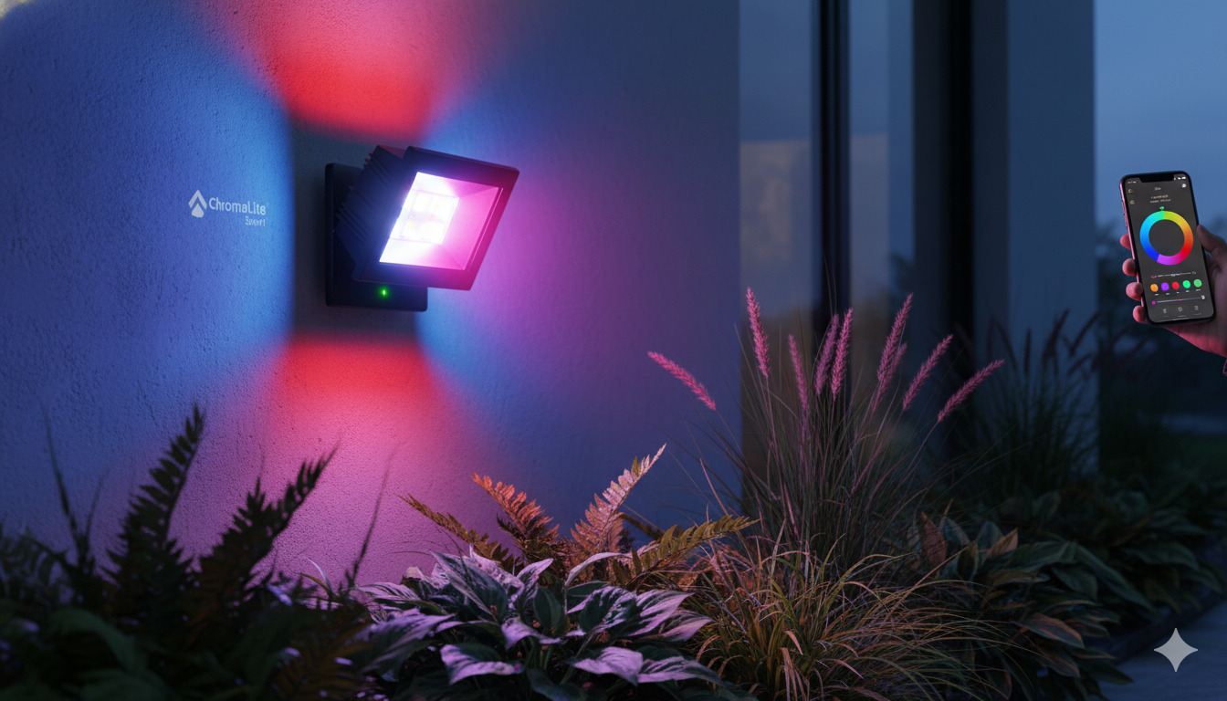 Smart RGB floodlight